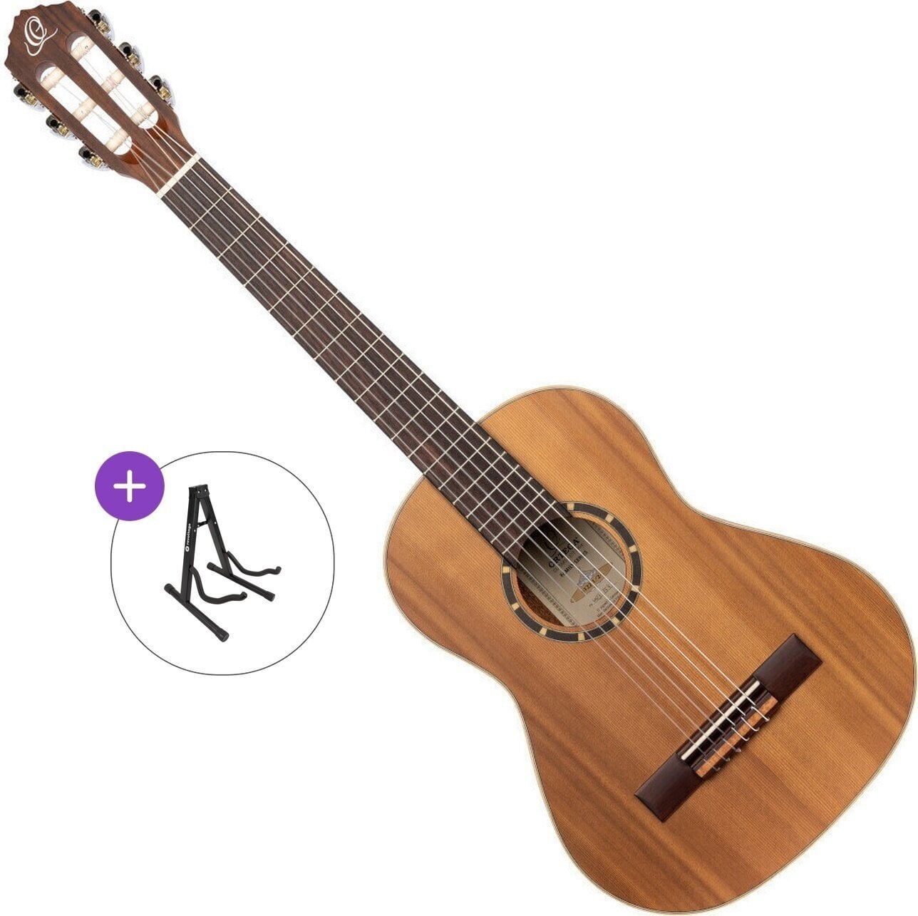 Gitara klasyczna 1/2 dla dzieci Ortega R122L Basic SET Natural Gitara klasyczna 1/2 dla dzieci