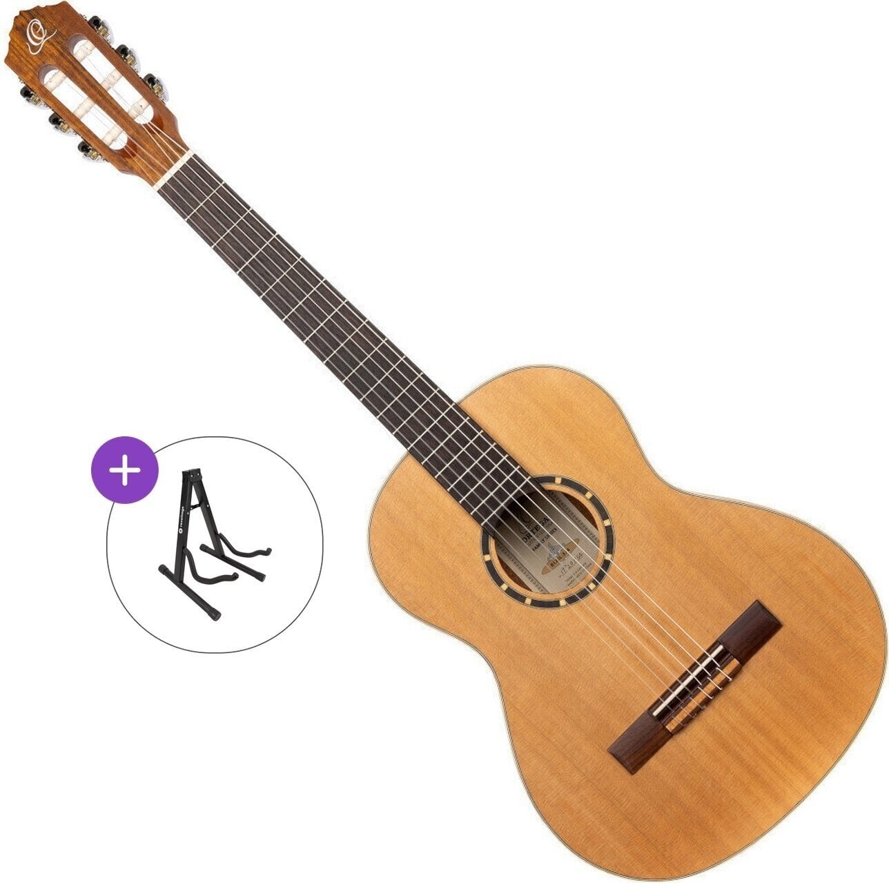 Gitara klasyczna 3/4 dla dzieci Ortega R122L Basic SET Natural Gitara klasyczna 3/4 dla dzieci