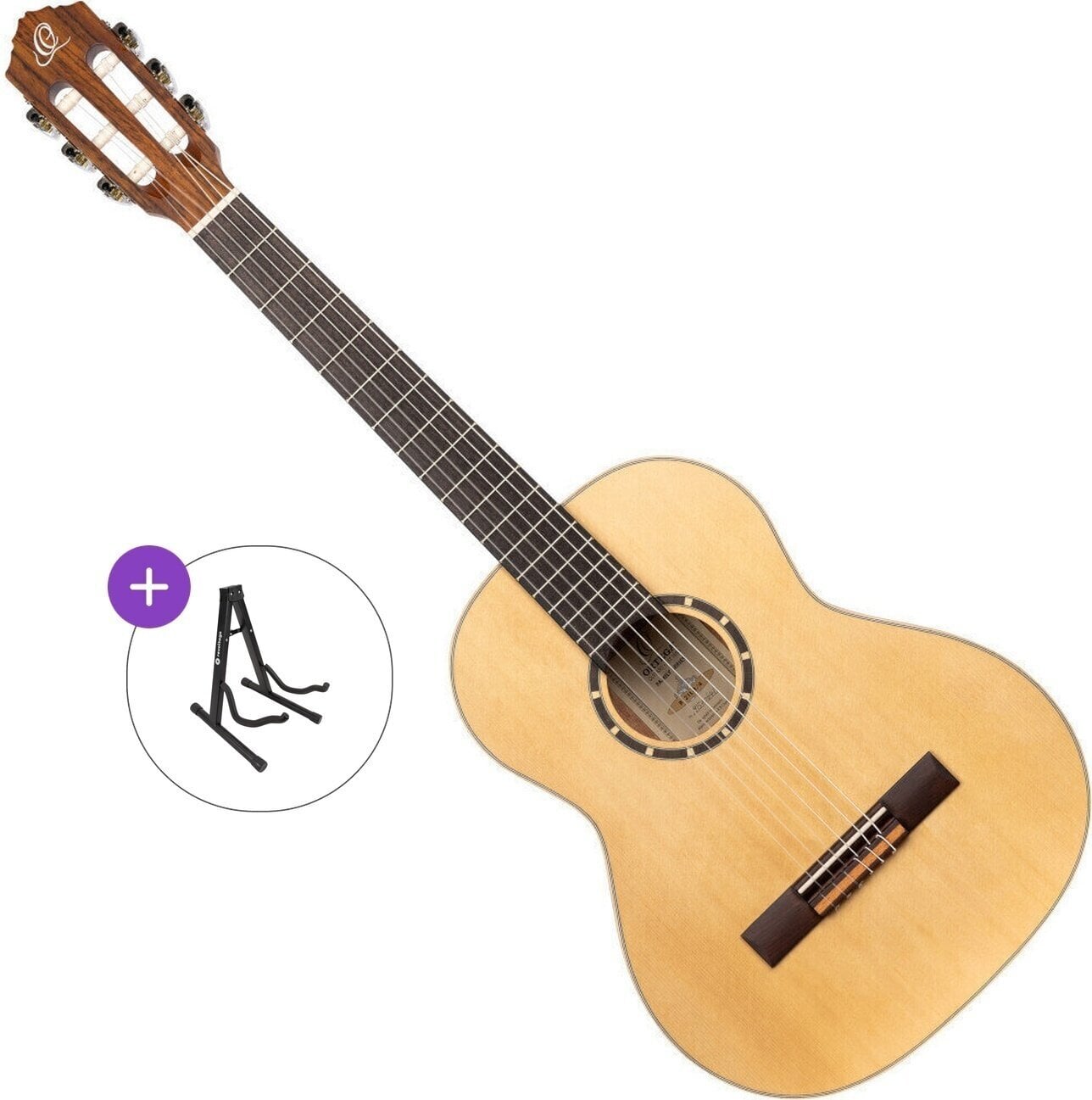 Gitara klasyczna 3/4 dla dzieci Ortega R121L Basic SET Natural Gitara klasyczna 3/4 dla dzieci