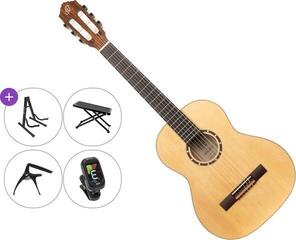 Gitara klasyczna 3/4 dla dzieci Ortega R121L Premium SET Natural Gitara klasyczna 3/4 dla dzieci