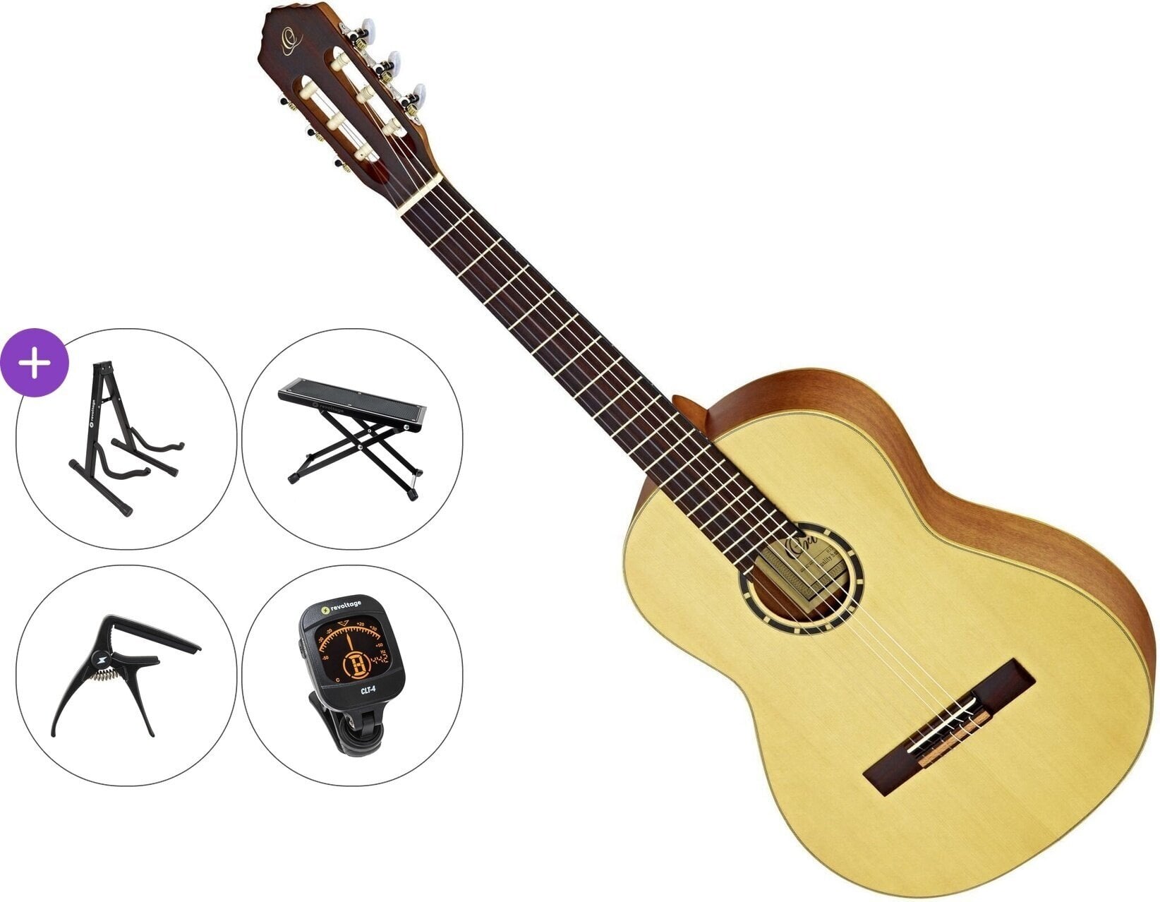 Gitara klasyczna Ortega R121L Premium SET 4/4 Natural Gitara klasyczna