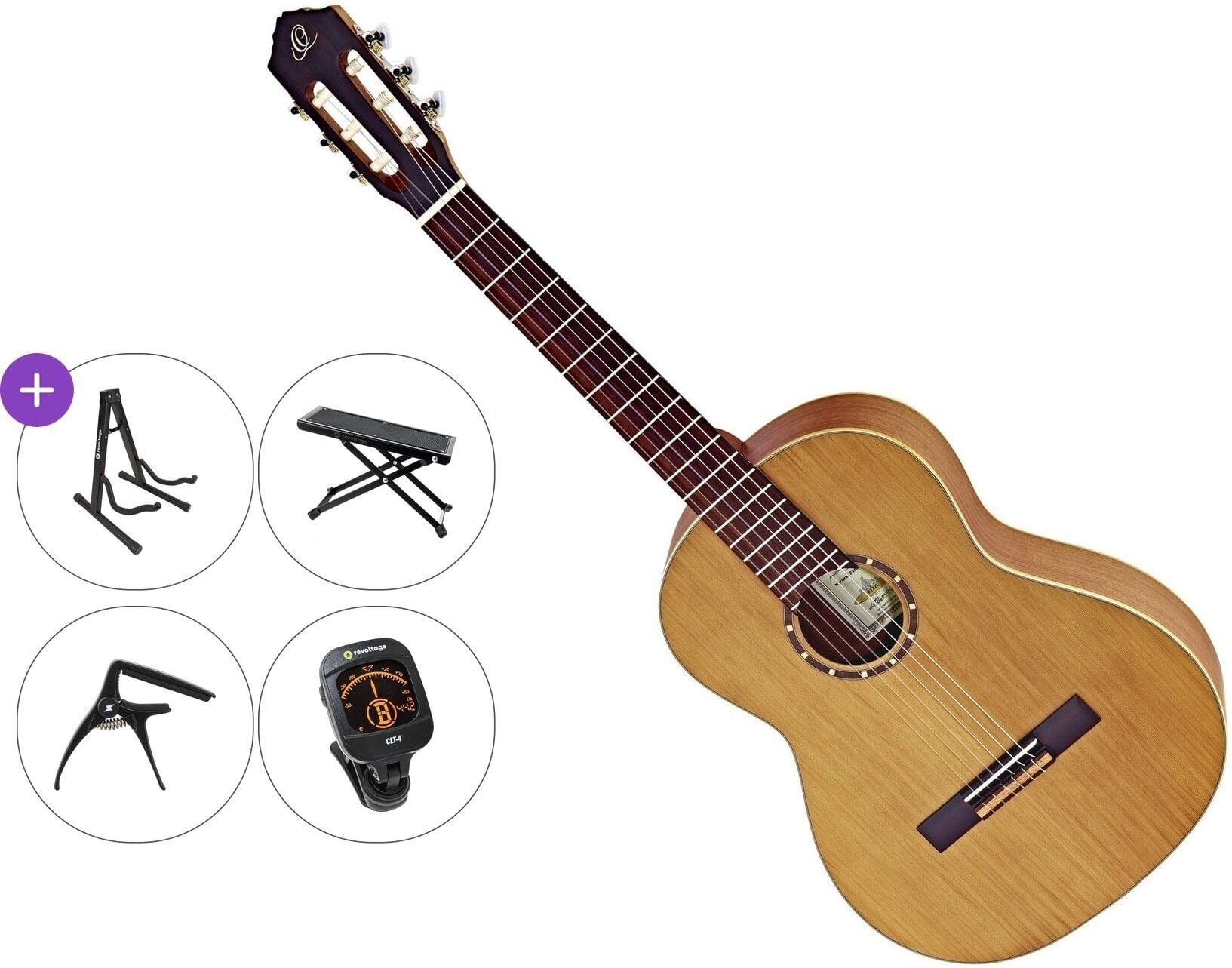 Gitara klasyczna Ortega R122L Premium SET 4/4 Natural Gitara klasyczna