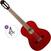 Gitara klasyczna Ortega R121LWR Basic SET 4/4 Wine Red Gitara klasyczna