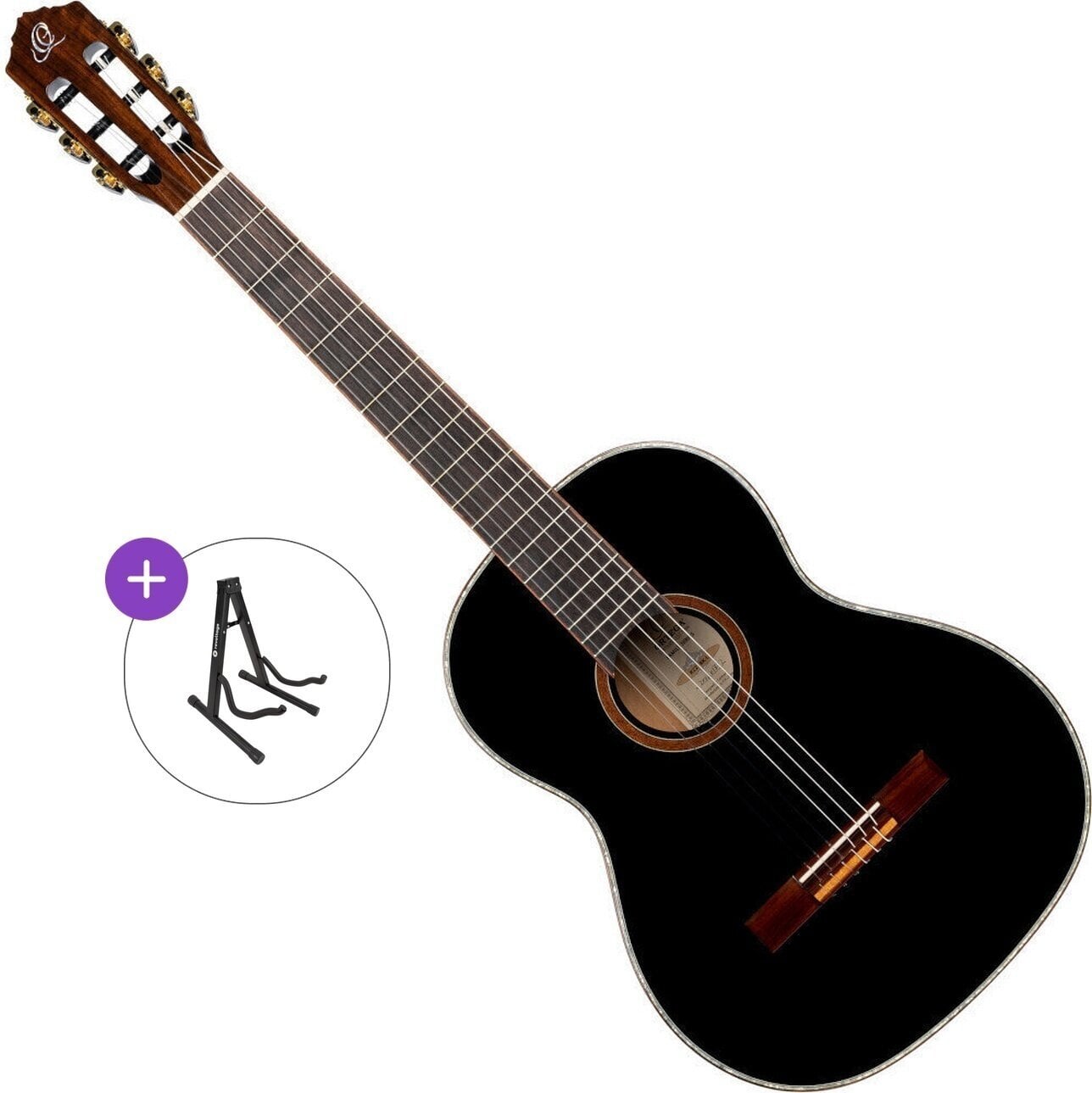 Gitara klasyczna Ortega R221BK-L Basic SET 4/4 Black Gitara klasyczna