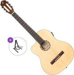 Gitara klasyczna z przetwornikiem Ortega RCE125SN-L Basic SET 4/4 Natural Gitara klasyczna z przetwornikiem