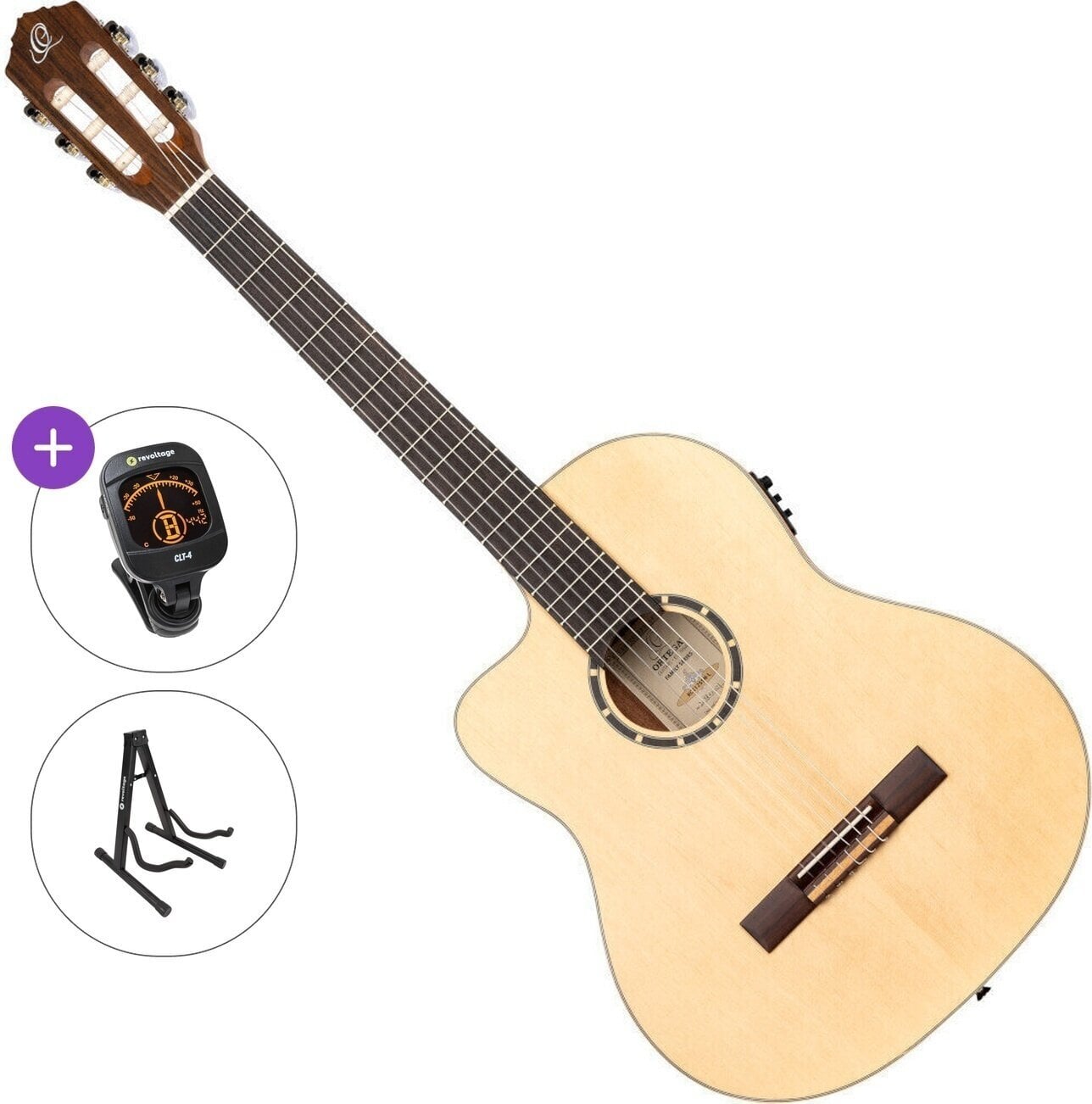 Gitara klasyczna z przetwornikiem Ortega RCE125SN-L Standard SET 4/4 Natural Gitara klasyczna z przetwornikiem