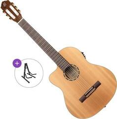Klassieke gitaar met elektronica Ortega RCE131L Basic SET 4/4 Natural Klassieke gitaar met elektronica