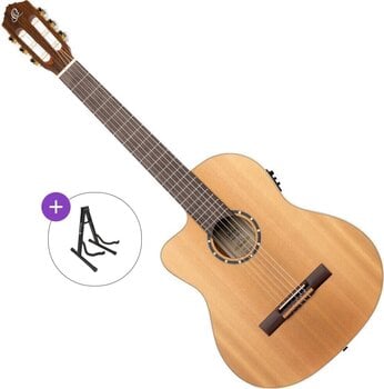 Klassieke gitaar met elektronica Ortega RCE131L Basic SET 4/4 Natural Klassieke gitaar met elektronica - 1