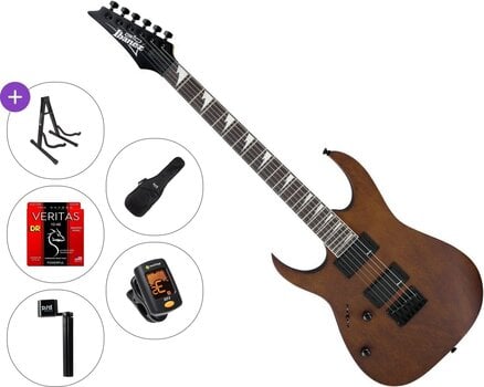 Electric guitar Ibanez GRG121DXL-WNF Standard SET Walnut Flat Electric guitar - 1