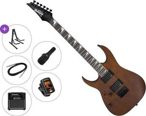 Elektrická kytara Ibanez GRG121DXL-WNF Premium SET Walnut Flat Elektrická kytara