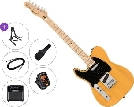 Elektrinė gitara Fender Squier Affinity Series Telecaster LH MN BPG Premium SET Butterscotch Blonde Elektrinė gitara - 1