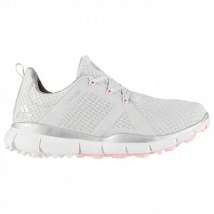 Golfschoenen voor dames Adidas Climacool Cage Womens Golf Shoes Grey One/Silver Metallic/True Pink UK 5