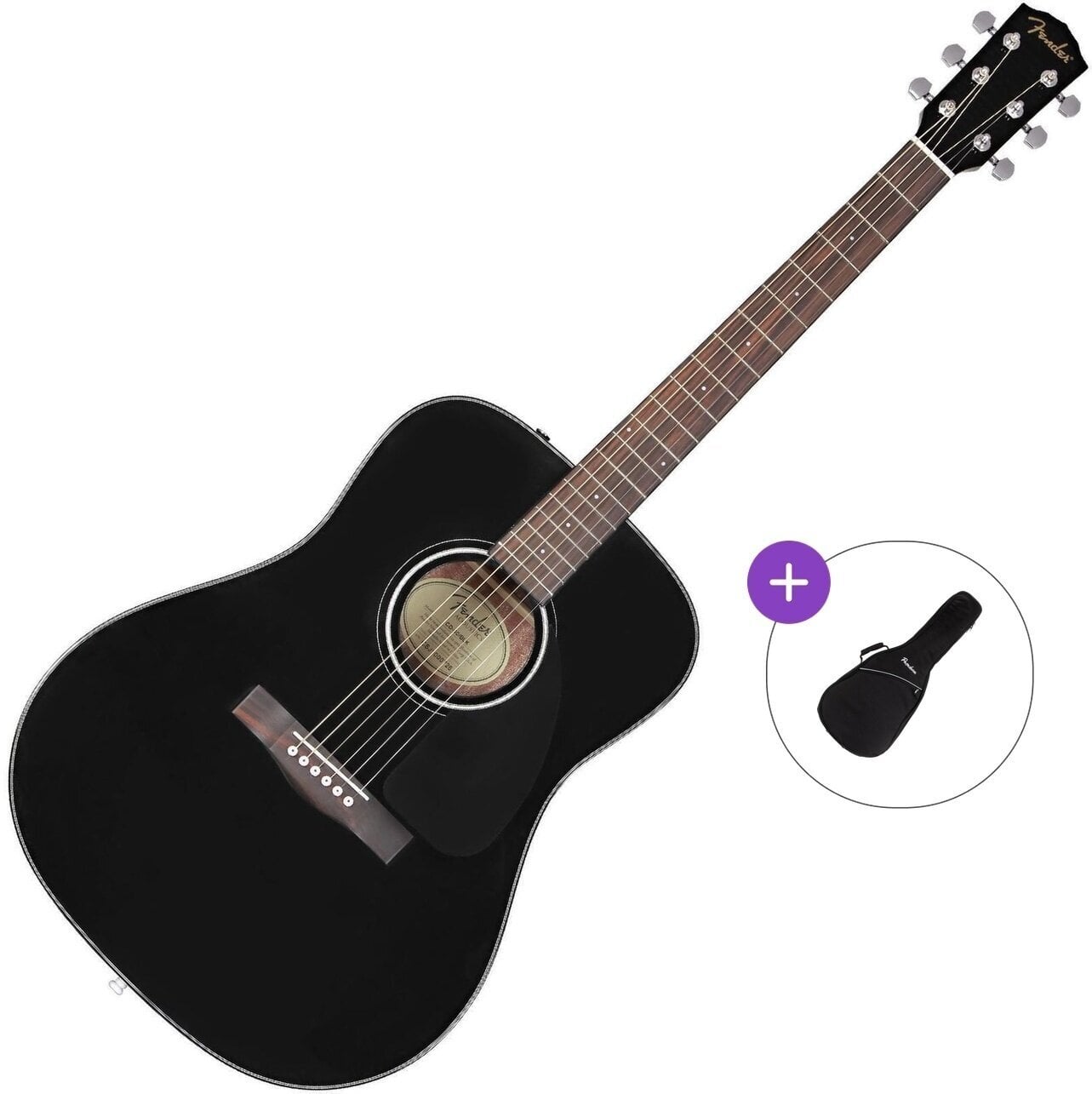 Akustická kytara Fender CD-60 V3 Basic SET Black Akustická kytara