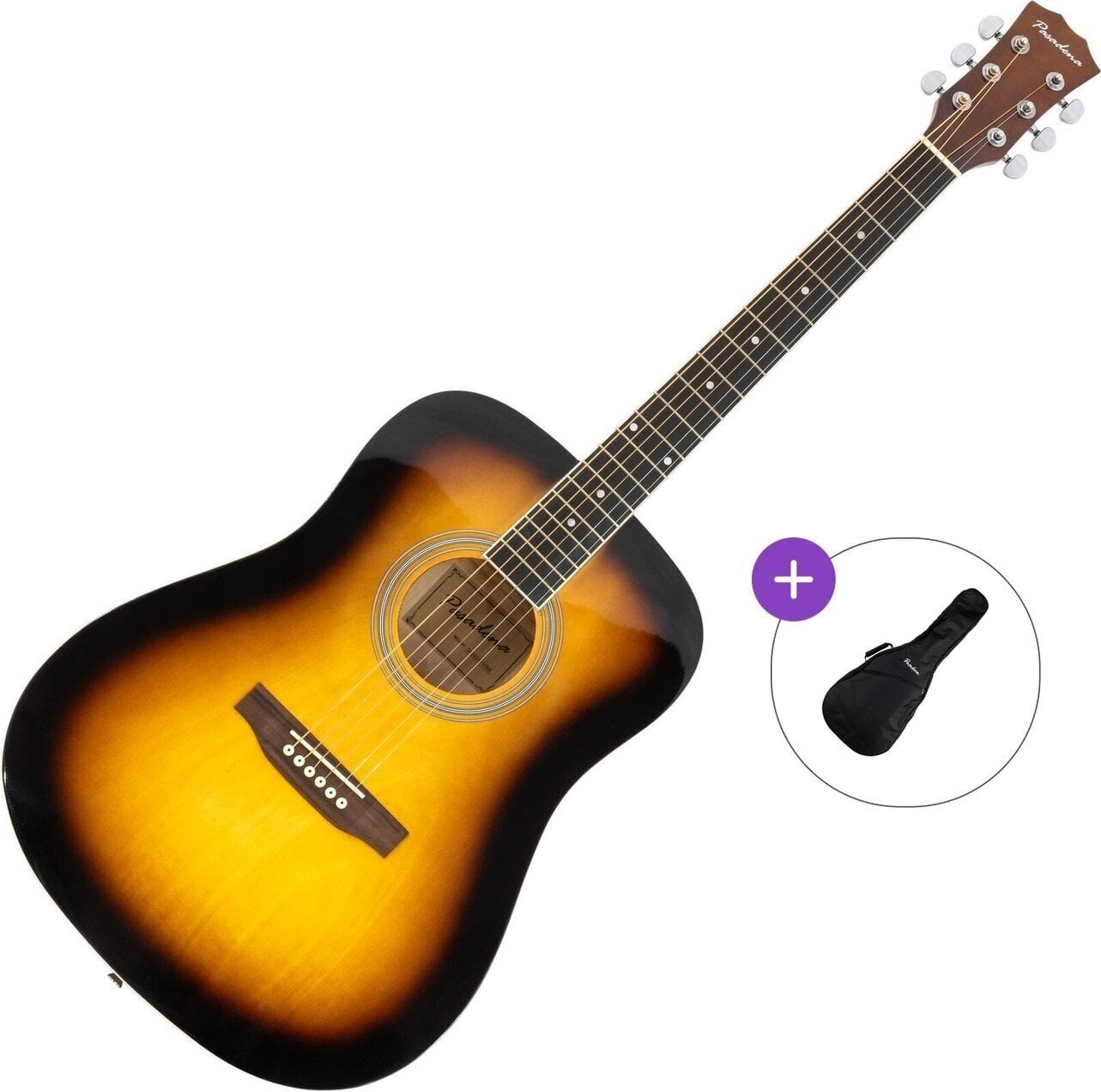 Akustická kytara Pasadena SG028 Basic SET Vintage Sunburst Akustická kytara