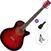 Джъмбо китара Pasadena SG026C-38 Standard SET Red Sunburst Джъмбо китара