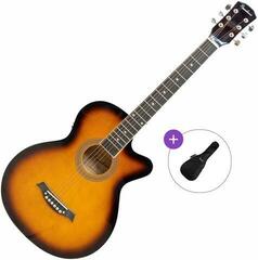 elektroakustiskā ģitāra Pasadena SG026C 38 EQ Basic SET Vintage Sunburst elektroakustiskā ģitāra