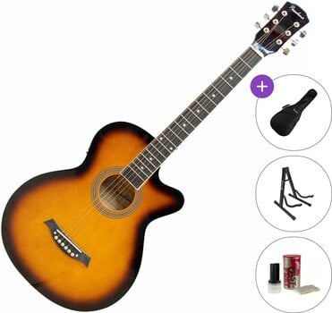 elektroakustiskā ģitāra Pasadena SG026C 38 EQ Standard SET Vintage Sunburst elektroakustiskā ģitāra - 1