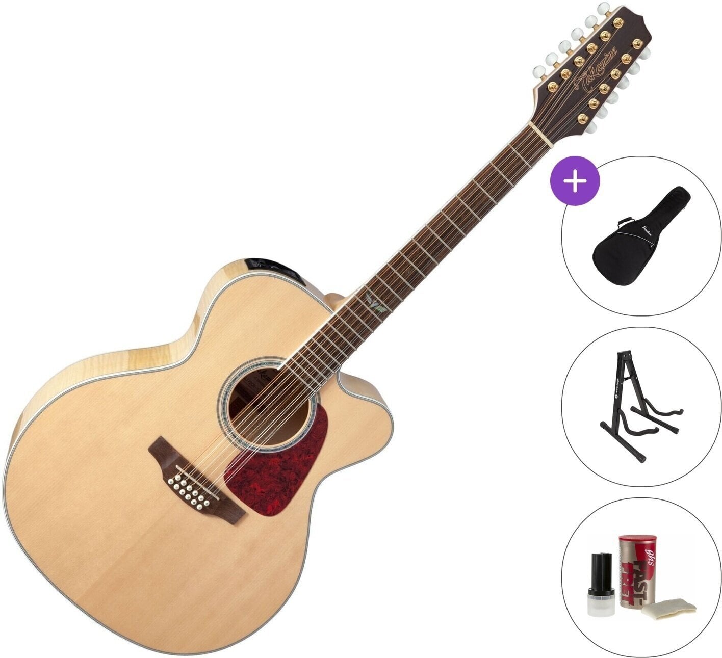Chitarra Semiacustica 12 Corde Takamine GJ72CE-12 Standard SET Natural Chitarra Semiacustica 12 Corde