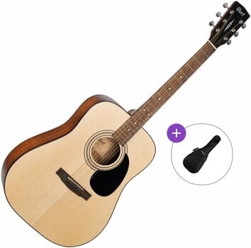 Dreadnought Guitar Cort AD810 Basic SET Open Pore Natural Dreadnought Guitar - 1