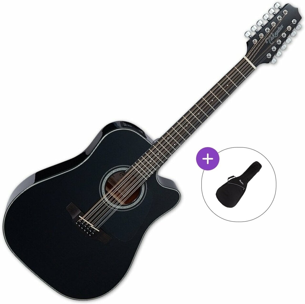 12-keelne elektroakustiline kitarr Takamine GD30CE-12 Basic SET Black 12-keelne elektroakustiline kitarr