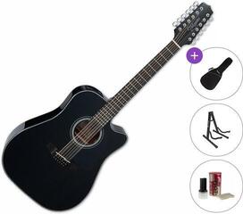 12-keelne elektroakustiline kitarr Takamine GD30CE-12 Standard SET Black 12-keelne elektroakustiline kitarr