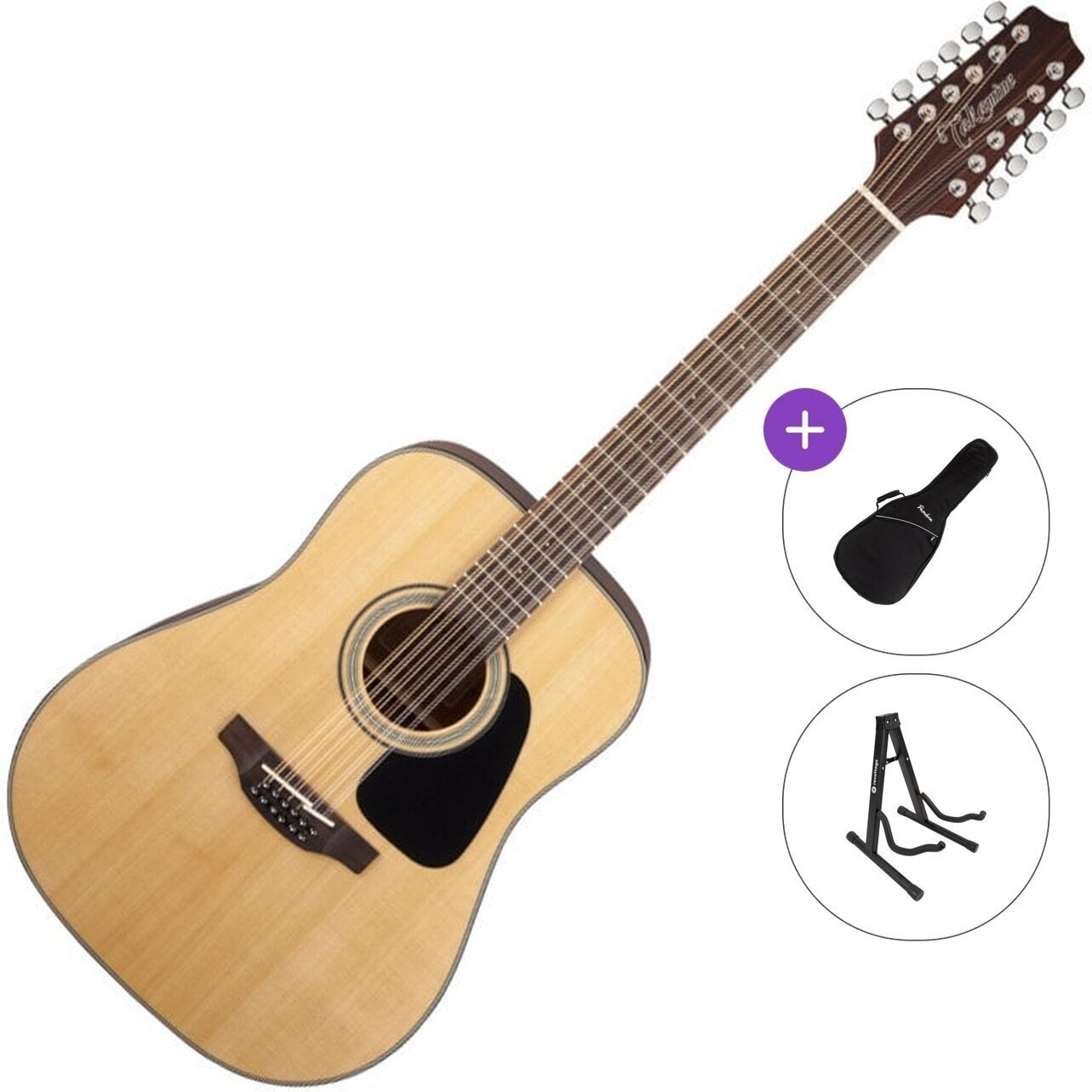 12-keelne akustiline kitarr Takamine GD30-12 Standard SET Natural 12-keelne akustiline kitarr