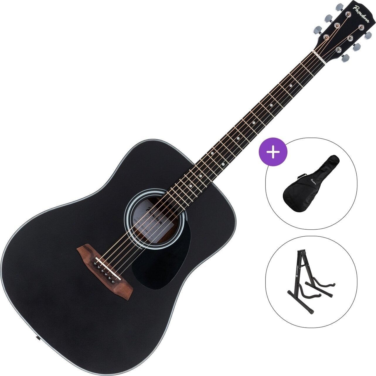 Akustická kytara Pasadena PD-100 Standard SET Black Akustická kytara