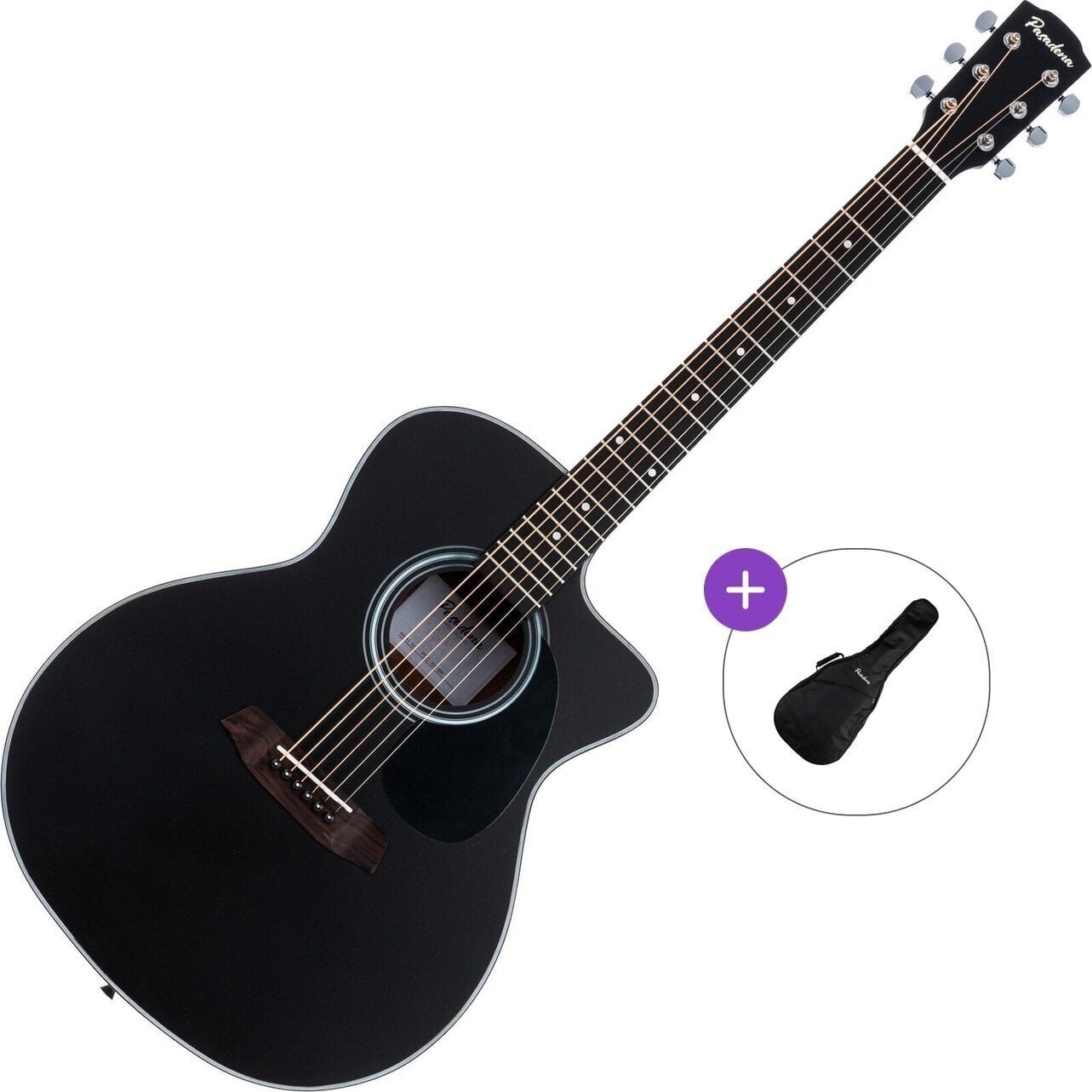 Akustična kitara Jumbo Pasadena PGC-100 Basic SET Black Akustična kitara Jumbo