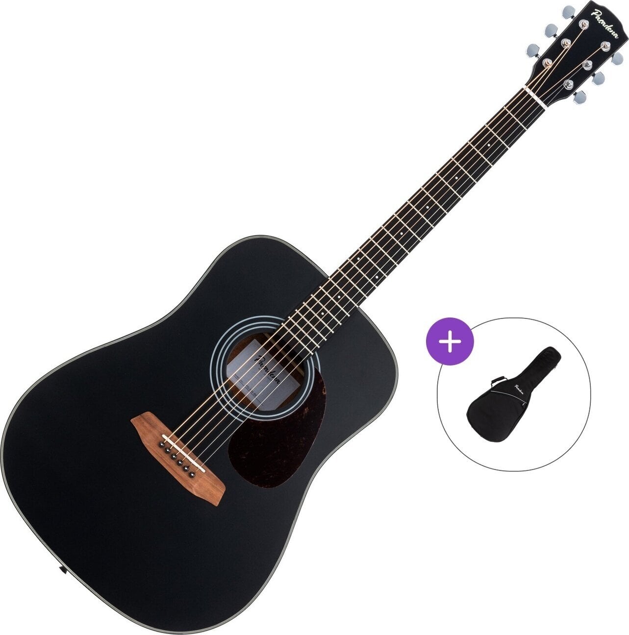 Akustická kytara Pasadena PD-200 Basic SET Black Akustická kytara