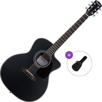Jumbo Guitar Pasadena PGC-200 Basic SET Black Jumbo Guitar - 1