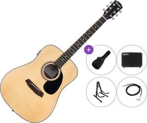 electro-acoustic guitar Pasadena PD-100E Premium SET Natural electro-acoustic guitar