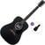 Chitarra Semiacustica Dreadnought Pasadena PD-100E Basic SET Black Chitarra Semiacustica Dreadnought