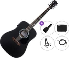 electro-acoustic guitar Pasadena PD-100E Premium SET Black electro-acoustic guitar
