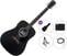 Chitarra Semiacustica Dreadnought Pasadena PD-100E Premium SET Black Chitarra Semiacustica Dreadnought