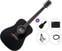 electro-acoustic guitar Pasadena PD-200E Premium SET Black electro-acoustic guitar
