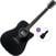 Chitarra Semiacustica Dreadnought Pasadena PDC-200E Basic SET Black Chitarra Semiacustica Dreadnought
