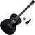Chitarra Semiacustica Jumbo Pasadena PG-200E Basic SET Black Chitarra Semiacustica Jumbo