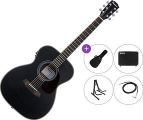 electro-acoustic guitar Pasadena PG-200E Premium SET Black electro-acoustic guitar