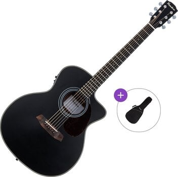 electro-acoustic guitar Pasadena PGC-200E Basic SET Black electro-acoustic guitar - 1
