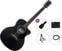 electro-acoustic guitar Pasadena PGC-200E Premium SET Black electro-acoustic guitar