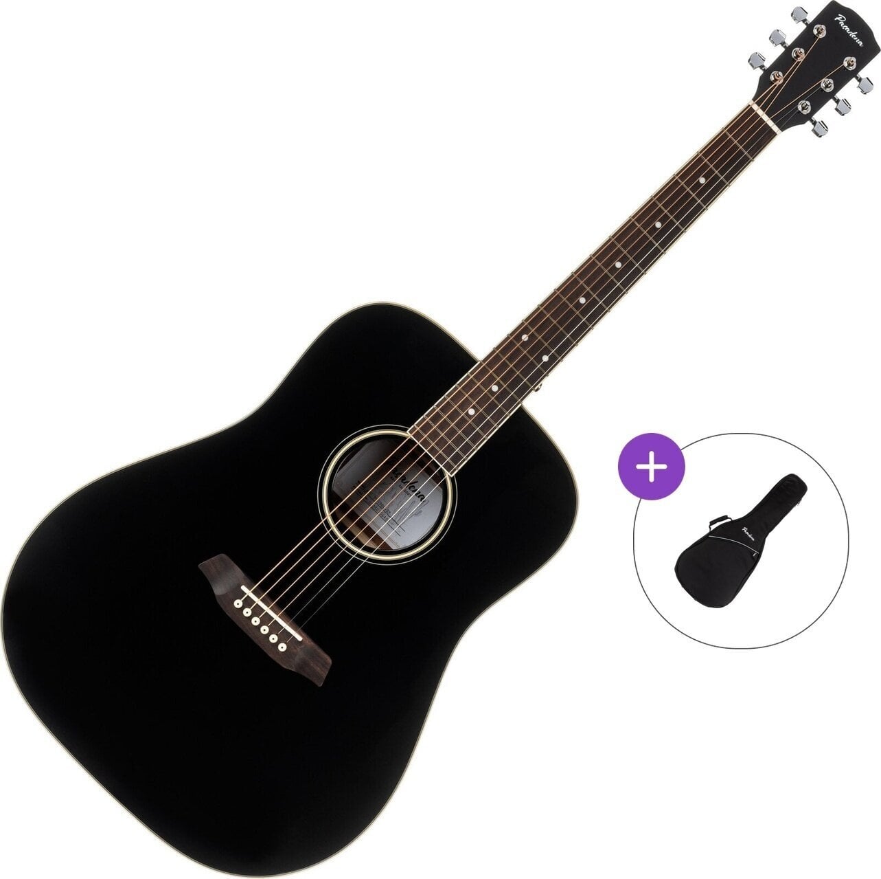 Akustická kytara Pasadena PD-300 Basic SET Black Akustická kytara