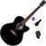 Guitare acoustique Jumbo Pasadena PJC-300 Standard SET Black Guitare acoustique Jumbo
