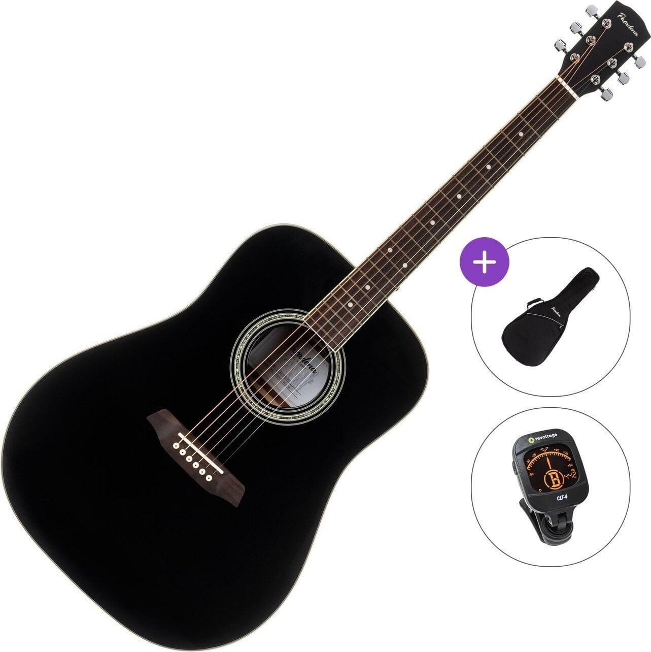 Akustická kytara Pasadena PD-350 Standard SET Black Akustická kytara