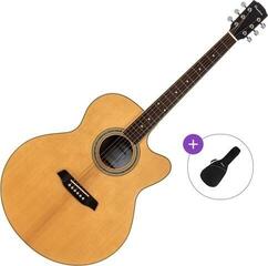 Jumbo Guitar Pasadena PJC-350 Basic SET Natural Gloss Jumbo Guitar