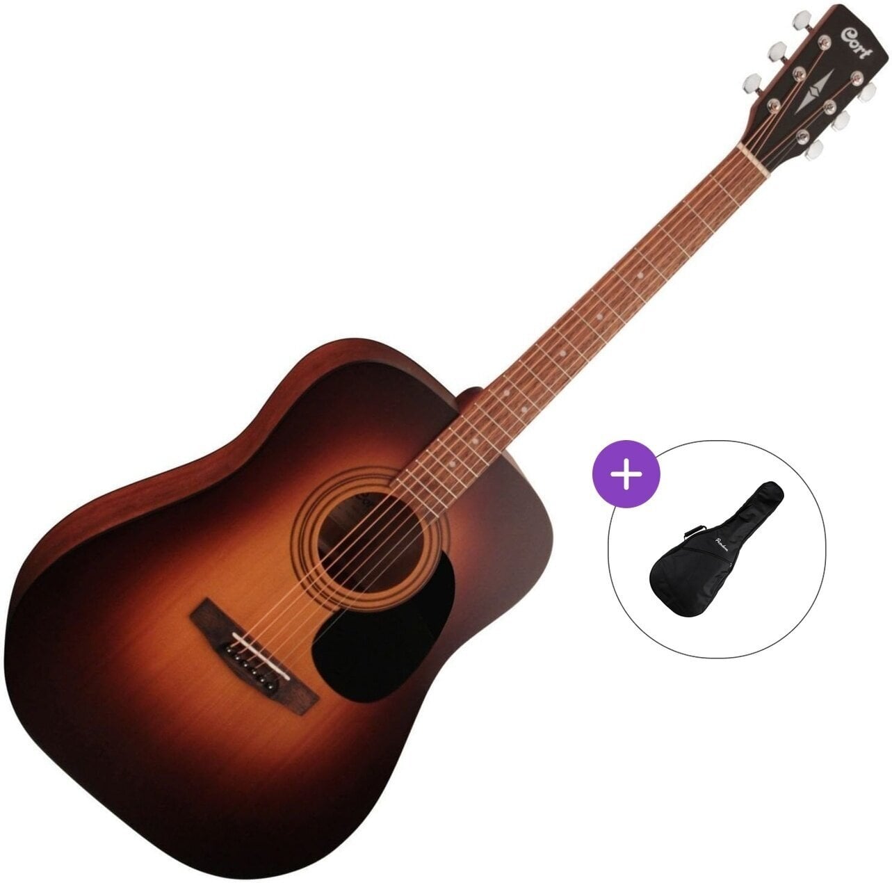 Akustická kytara Cort AD810 Basic SET Satin Sunburst Akustická kytara