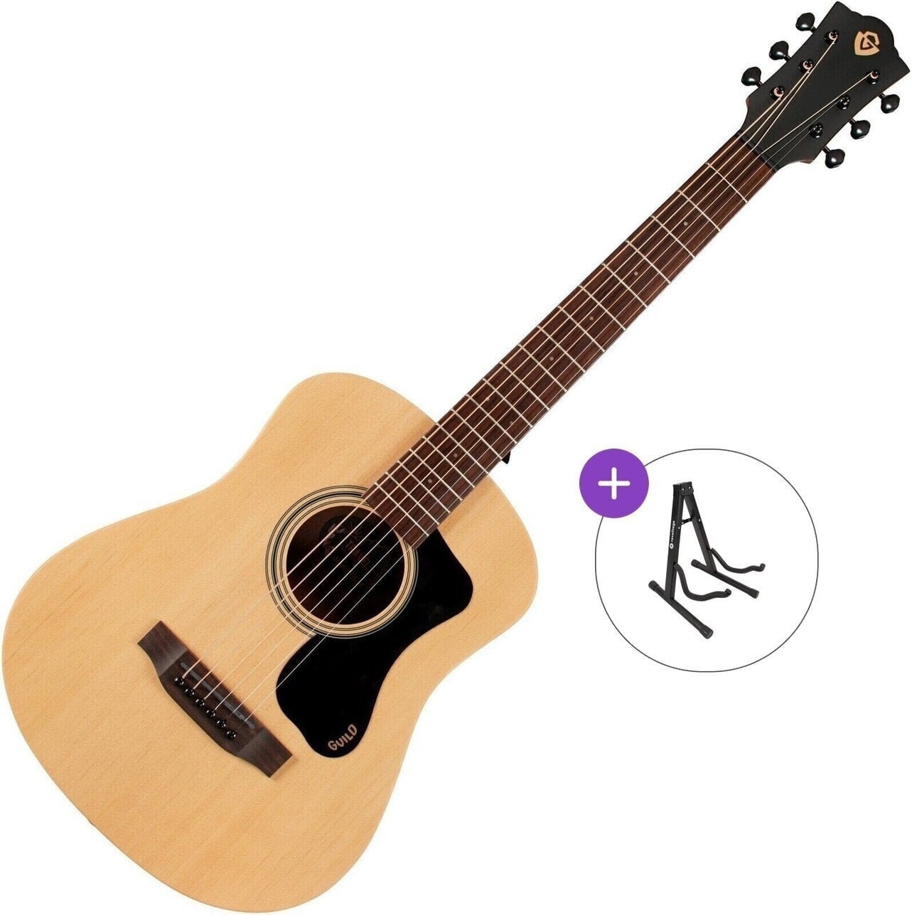 Folk Guitar Guild Travel Basic SET Natural Folk Guitar