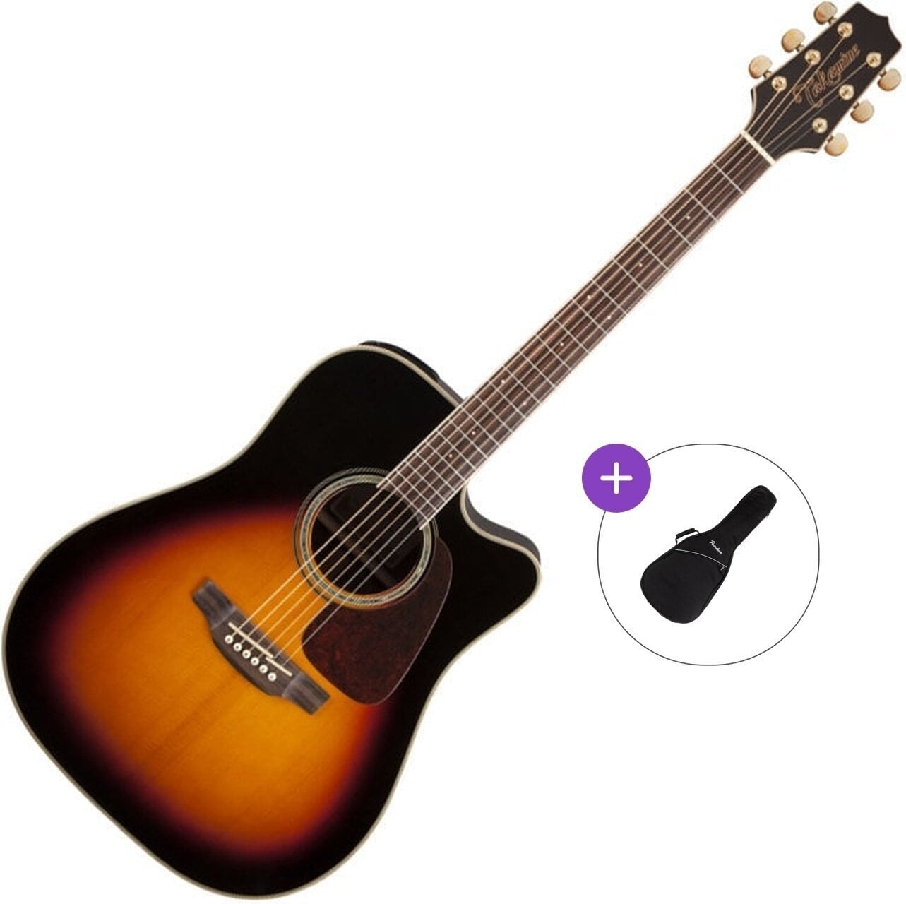 elektroakustisk gitarr Takamine GD71CE Basic SET Solbränd elektroakustisk gitarr