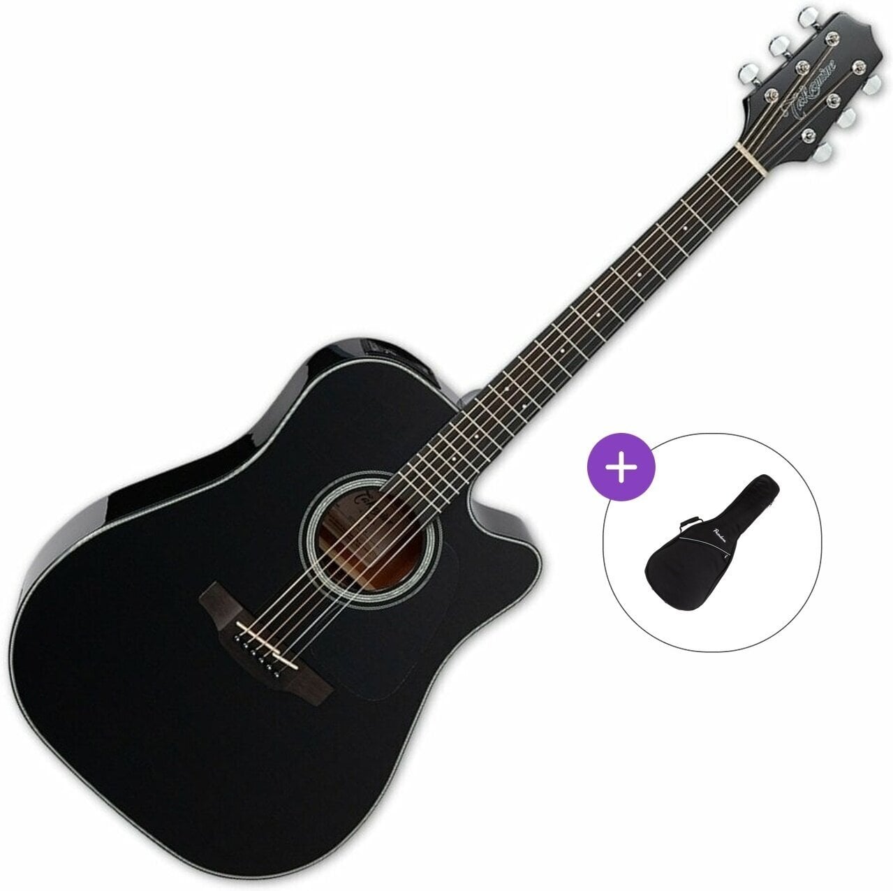 elektroakustisk gitar Takamine GD30CE Basic SET Black elektroakustisk gitar