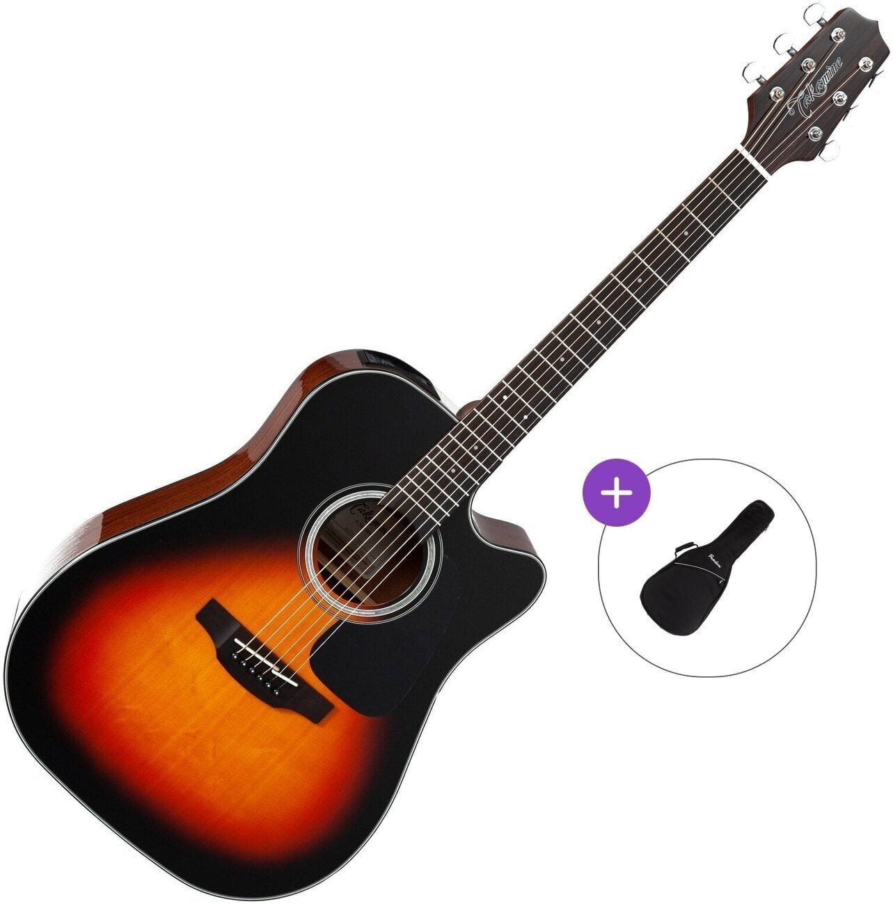elektroakustiline kitarr Takamine GD30CE Basic SET Brown Sunburst elektroakustiline kitarr