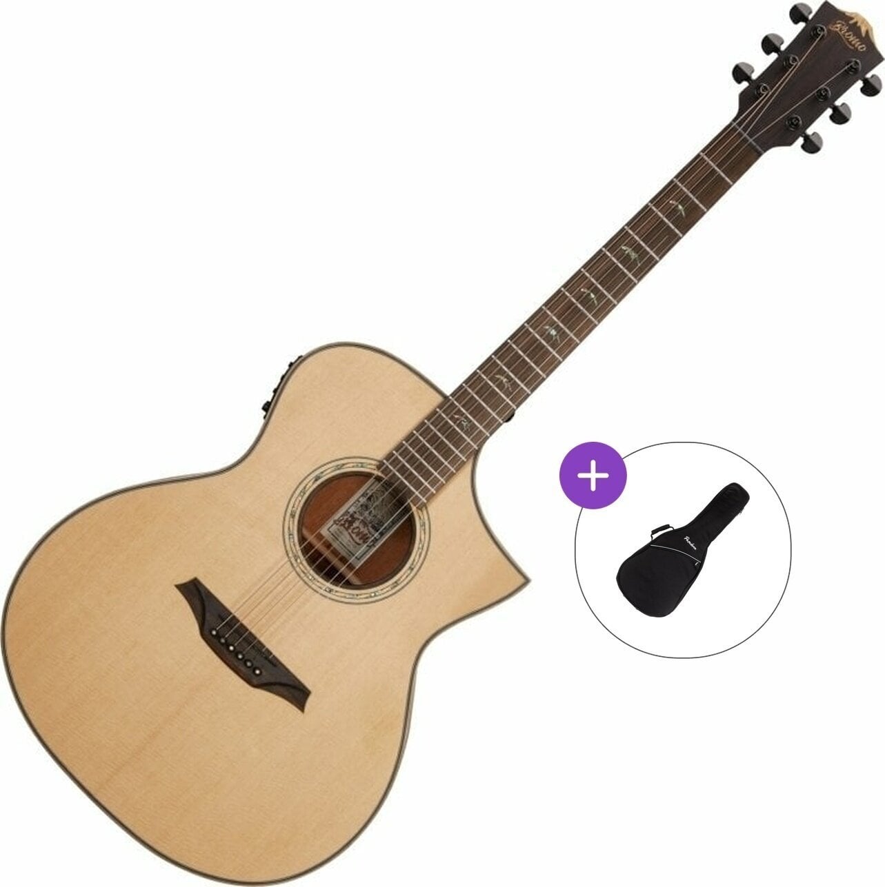 electro-acoustic guitar Bromo BAT4CE Basic SET Natural electro-acoustic guitar